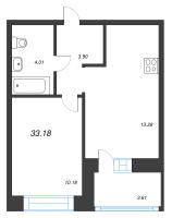 1 ккв № 291 Корп.: У6 , Секция С1  в ЖК Уютный
