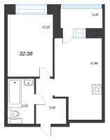 1 ккв № 441 Корп.: У6 , Секция А1  в ЖК Уютный