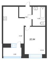 1 ккв № 82 Корп.: У6 , Секция В  в ЖК Уютный