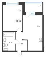 1 ккв № 89 Корп.: У6 , Секция В  в ЖК Уютный