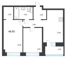 2 ккв № 367 Корп.: У6 , Секция В1  в ЖК Уютный