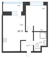 1 ккв № 78 Корп.: У6 , Секция А  в ЖК Уютный