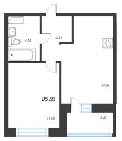 1 ккв № 389 Корп.: У6 , Секция В1  в ЖК Уютный