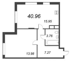 2 ккв (Евро) № 3.22 Корп.: 3 , Секция 1  в ЖК VEREN NORT сертолово