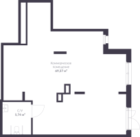 К. пом № БКТ 7.1 Корп.: 7 , Секция 7  в ЖК VEREN NORT сертолово