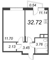 1 ккв № 2.88 Корп.: 2 , Секция 1  в ЖК VEREN NORT сертолово