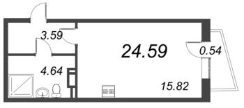 Студия № 2.76 Корп.: 2 , Секция 1  в ЖК VEREN NORT сертолово