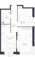 2 ккв № 6.1 Корп.: 6 , Секция 6  в ЖК VEREN NORT сертолово