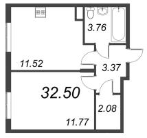 1 ккв № 1.4 Корп.: 1 , Секция 1  в ЖК VEREN NORT сертолово