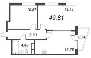 2 ккв № 2.50 Корп.: 2 , Секция 1  в ЖК VEREN NORT сертолово