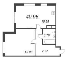 2 ккв (Евро) № 3.16 Корп.: 3 , Секция 1  в ЖК VEREN NORT сертолово