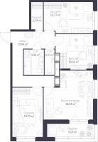 4 ккв (Евро) № 6.147 Корп.: 6 , Секция 6  в ЖК VEREN NORT сертолово