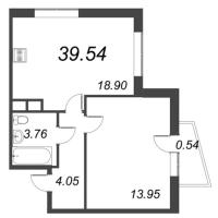 2 ккв (Евро) № 2.103 Корп.: 2 , Секция 1  в ЖК ВЕРЕН НОРТ сертолово