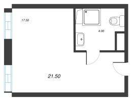 Студия № 1054 Корп.: 1 , Секция 1  в ЖК VIDI