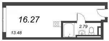 Студия № 312 Дом: 61 Корп.: 5 , Секция 1  в ЖК Valo