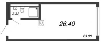 Студия № 204 Дом: 61 Корп.: 3 , Секция 3  в ЖК Valo