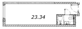 Студия № 1616 Корп.: 1 , Секция 1  в ЖК Vertical Московская