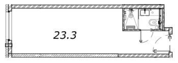 Студия № 513 Корп.: 1 , Секция 1  в ЖК Vertical Московская