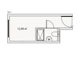 Студия № 1911 Корп.: 2 , Секция 1  в ЖК Vertical Московская