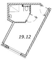 Студия № 1311 Корп.: 1 , Секция 1  в ЖК Vertical Московская