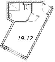 Студия № 411 Корп.: 1 , Секция 1  в ЖК Vertical Московская