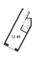 Студия № 2304 Корп.: 2 , Секция 1  в ЖК Vertical Московская