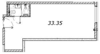 Студия № 2420 Корп.: 1 , Секция 1  в ЖК Vertical Московская