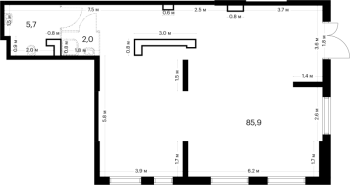 К. пом № ПОН 9 Корп.: 6 , Секция 2  в ЖК Витебский парк