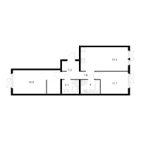 3 ккв (Евро) № 4.12.1 Корп.: 3 , Секция 4  в ЖК Витебский парк