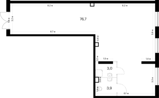 К. пом № ПОН 8 Корп.: 7 , Секция 1  в ЖК Витебский парк