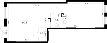 К. пом № ПОН 4 Корп.: 7 , Секция 1  в ЖК Витебский парк
