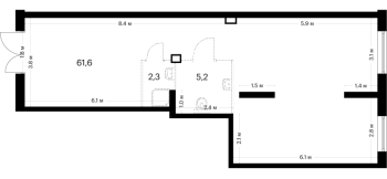 К. пом № ПОН 15 Корп.: 7 , Секция 3  в ЖК Витебский парк