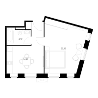 1 ккв № 1.2.3 Корп.: 1 , Секция 1  в ЖК Вольта