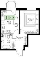 1 ккв № 83 Корп.: 1.1 , Секция 3  в ЖК Всевгород