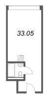 Студия № 05/25 Корп.: 1 , Секция 1  в ЖК Well Московский