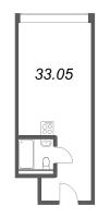 Студия № 05/23 Корп.: 1 , Секция 1  в ЖК Well Московский