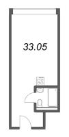 Студия № 05/24 Корп.: 1 , Секция 1  в ЖК Well Московский