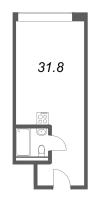 Студия № 05/32 Корп.: 1 , Секция 1  в ЖК Well Московский