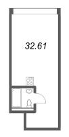 Студия № 05/38 Корп.: 1 , Секция 1  в ЖК Well Московский