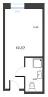 Студия № 9.26 Корп.: 1 , Секция 1  в ЖК Well