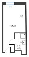 Студия № 9.24 Корп.: 1 , Секция 1  в ЖК Well
