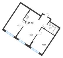 3 ккв (Евро) № 3 Корп.: 1.10.1 , Секция 1  в ЖК Ягодное Река Парк
