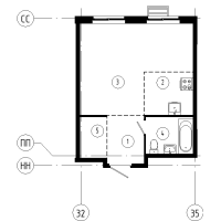 Студия № 567 Корп.: 1.11 , Секция 6  в ЖК Ягодное Река Парк