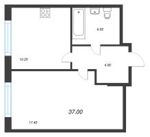 1 ккв № 373 Корп.: 1.12 , Секция 8  в ЖК Ягодное Река Парк
