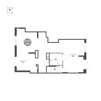 К. пом № В-16-9 Корп.: 1.12 , Секция 9  в ЖК Ягодное Река Парк