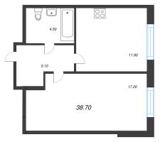 1 ккв № 27 Корп.: 1.12 , Секция 1  в ЖК Ягодное Река Парк
