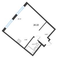 Студия № 350 Корп.: 1.10.1 , Секция 4  в ЖК Ягодное Река Парк