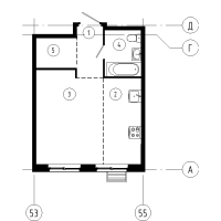 Студия № 23 Корп.: 1.11 , Секция 1  в ЖК Ягодное Река Парк