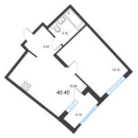 2 ккв (Евро) № 376 Корп.: 1.10.1 , Секция 4  в ЖК Ягодное Река Парк