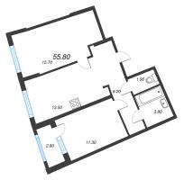 2 ккв № 68 Корп.: 1.10.1 , Секция 2  в ЖК Ягодное Река Парк